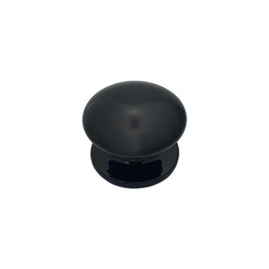 Pomolo fisso per porta SAGUATTI 873/80QB in alluminio nero lucido