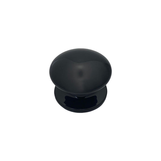 Pomolo fisso per porta SAGUATTI 873/80QB in alluminio nero lucido