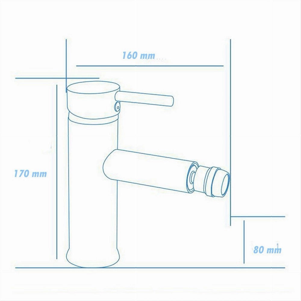 Trade Shop - Rubinetto Bagno Moderno Cromato Lucido Miscelatore Orientabile Per Bidet 87387 -