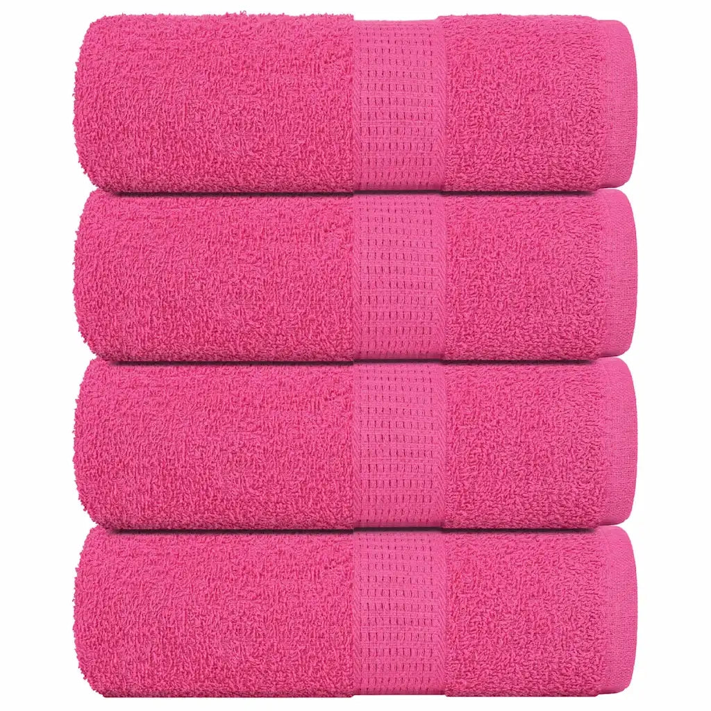 Asciugamani per Sapone 4 pz Rosa 30x30 cm 360 g/mÂ² 100% Cotone