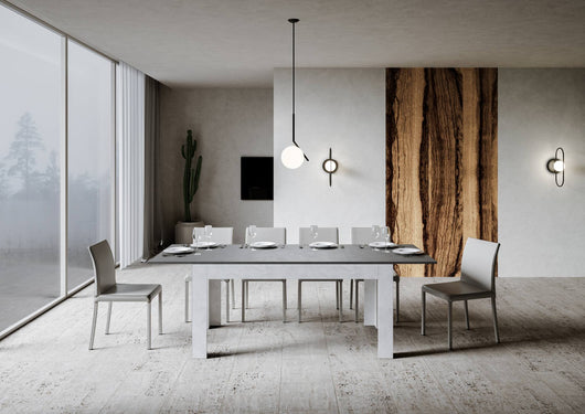 Tavolo Allungabile 160-220x90x77 cm Bibi Mix Antracite Spatolato