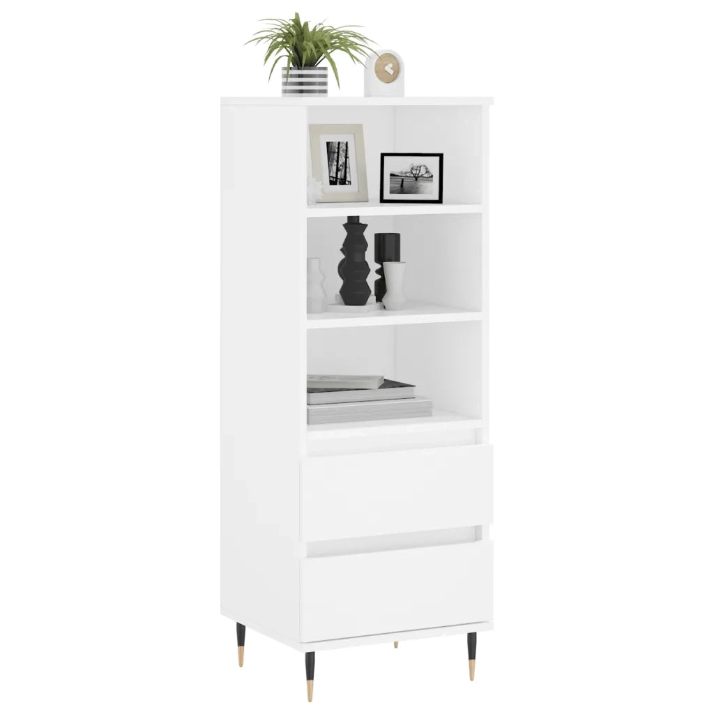 Credenza | Madia | Buffet da pranzo | Armadio da pranzo Bianco 40x36x110 cm in Legno Multistrato