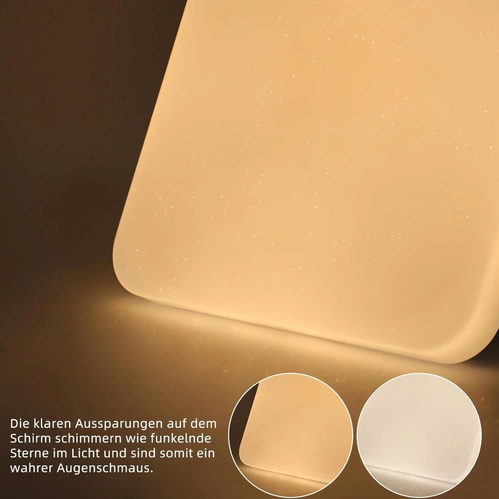 ZMH Lampada da soffitto plafoniera LED cielo stellato 37W dimmerabile telecomando 28 cm per camera letto cameretta