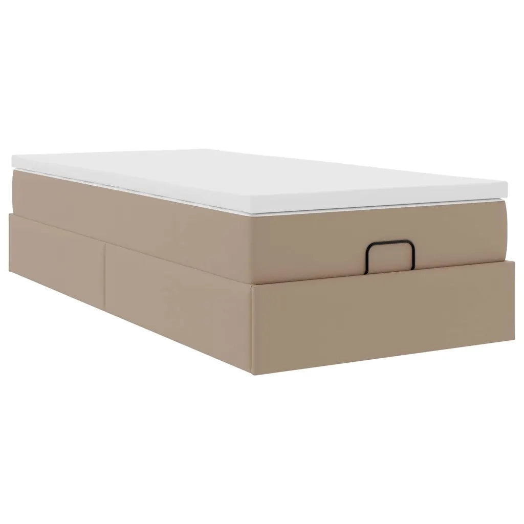 Struttura Letto Pouf con Materasso 100x200 cm Similpelle 3311025
