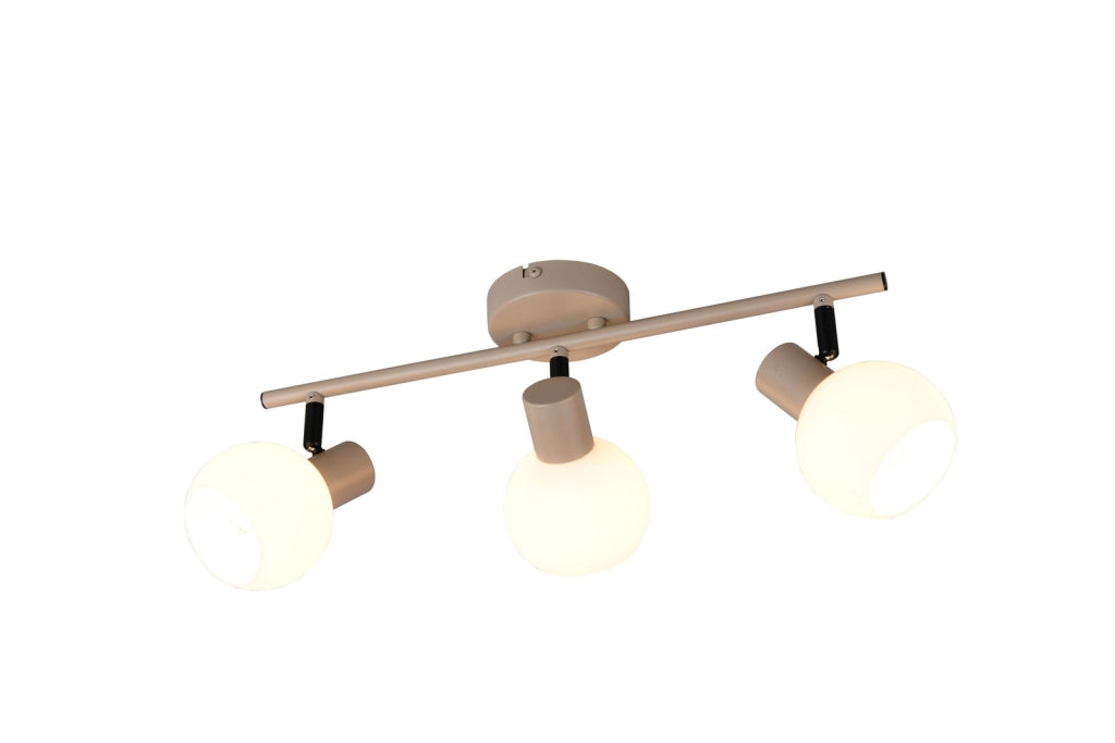 Plafoniera da soffitto 3 luci beige metallo BOBA RL