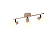 Plafoniera da soffitto 3 luci beige metallo BOBA RL