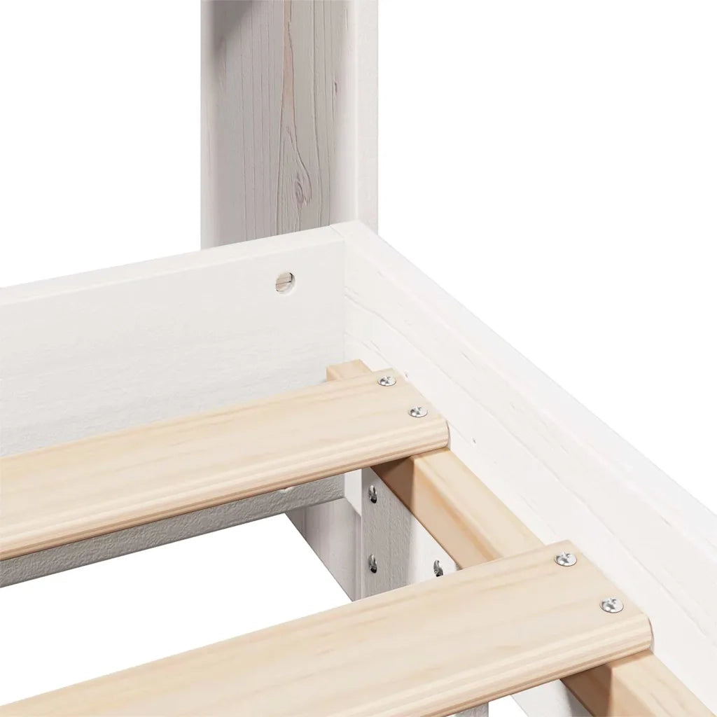 vidaXL Letto senza Materasso Bianco 120x190 cm Legno Massello di Pino