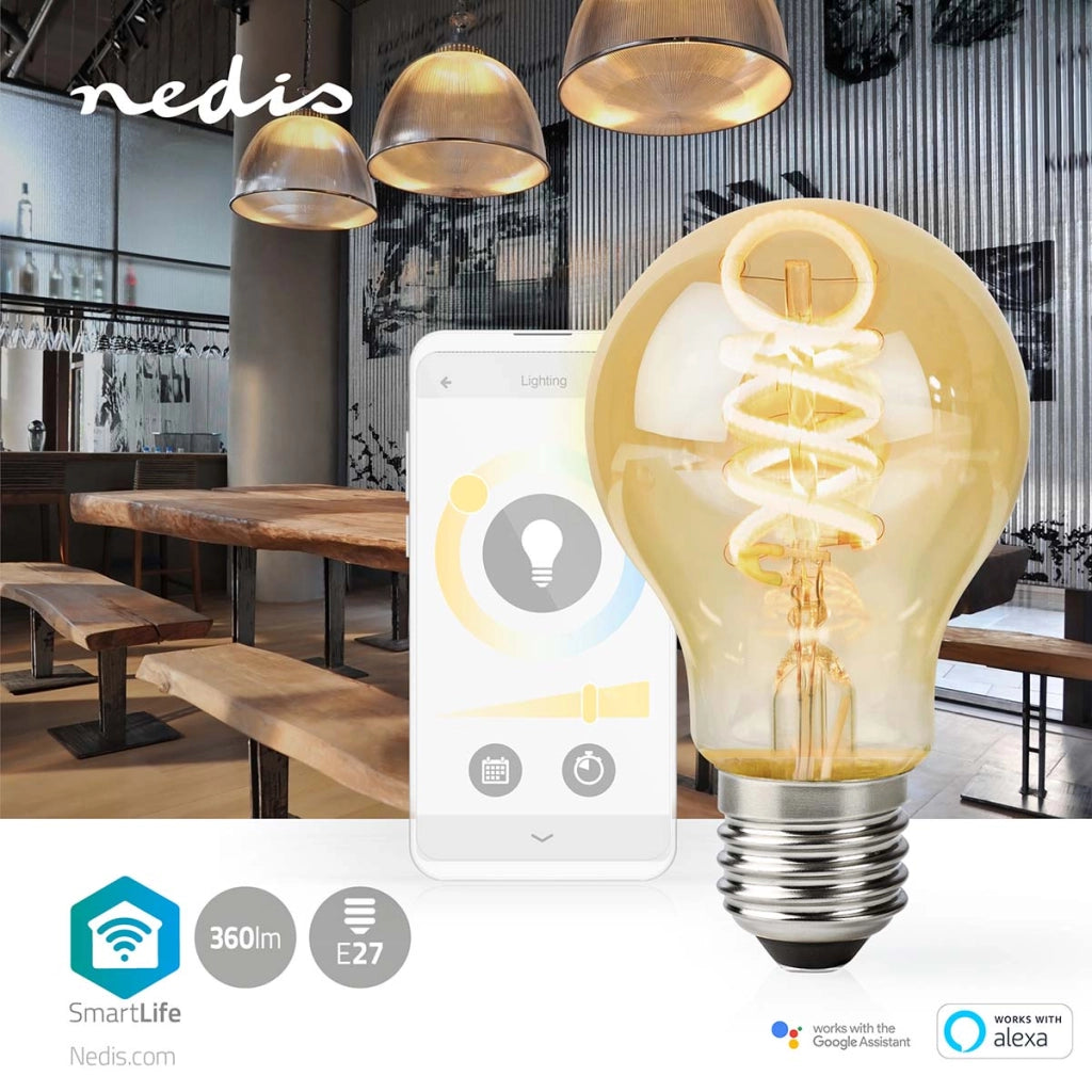 Lampadina SmartLife Wi-Fi connessa LED 5W 360lm E27 Bianco Nedis