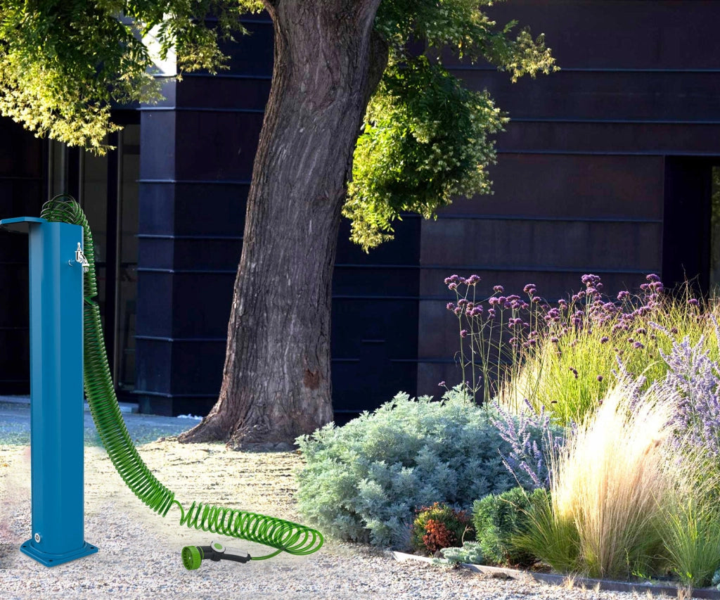 Fontana da Esterno con Tubo Dell'Acqua a Scomparsa Arkema Garden Surprise Blu