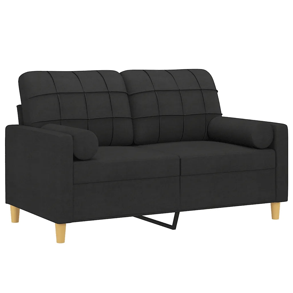 Divano | Divano da soggiorno | Sofa a 2 Posti con Cuscini Tortora 120 cm in Tessuto