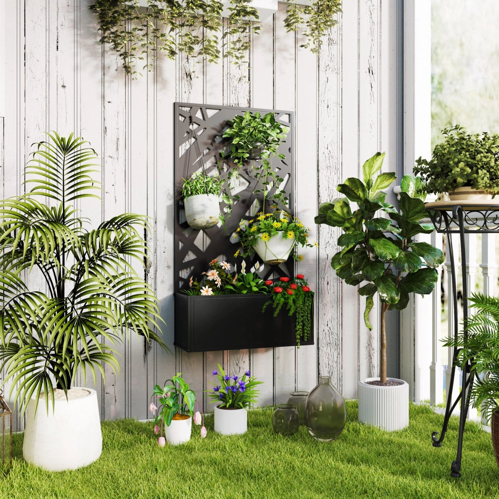Jardiniere con griglia per piante rampicanti ¨C zephmum ¨C 61x23x113 cm