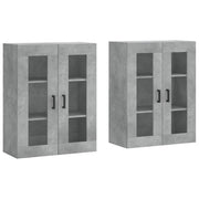 Armadietti a Parete 2 pz Grigio Cemento in Legno Multistrato CFW4736839
