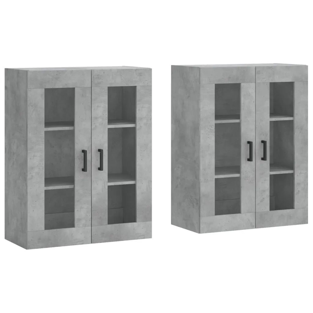 Armadietti a Parete 2 pz Grigio Cemento in Legno Multistrato CFW4736839