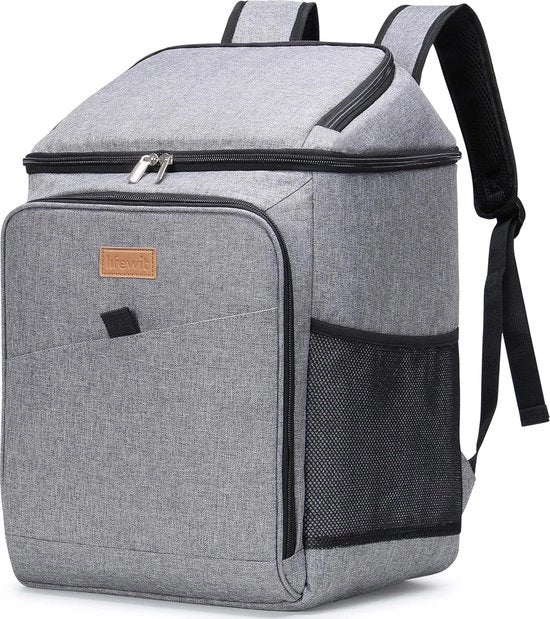 Borsa a pelo di coniglio 26 litri, termica, borsa da picnic, borsa isolata, morbida, a doppia pelle, per picnic/BBQ/camping/uscite/wi-fi