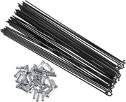 36 pezzi di steli di bicicletta in acciaio 14 G 222 mm di lunghezza con bocchini - Set di steli di ricambio con attrezzi