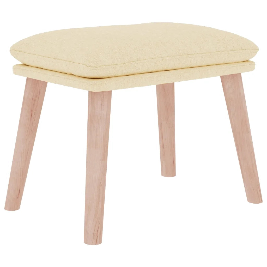 Poggiapiedi Crema 45x29,5x35 cm in Tessuto 341426