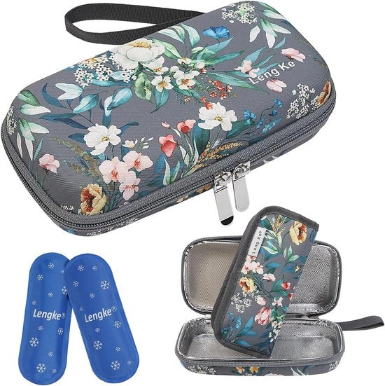 Tas di Viaggio per Insuline - Pouch Isolante per Insuline - Organizzatore di Medicina Refrigerata con Borsa di Ghiaccio