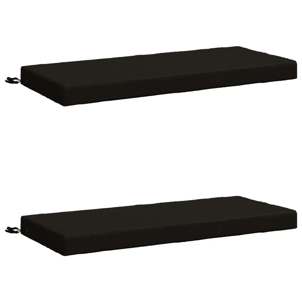 Cuscini per Panchina a 2 Pezzi SOEST 2 pz 100% Poliestere Nero 950139