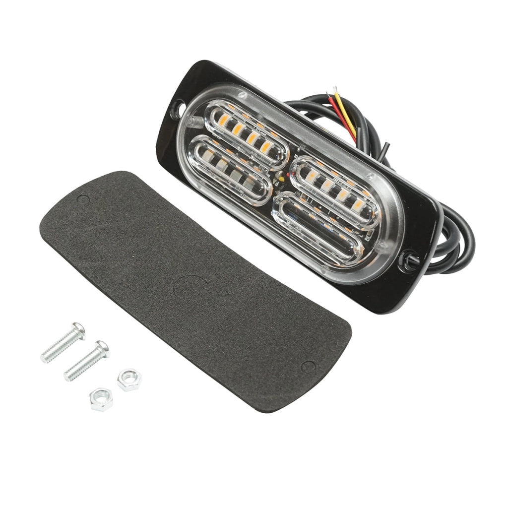 Lampada di segnalazione a LED 12-24V, 20W, gialla, 20 LED 110x40x12mm