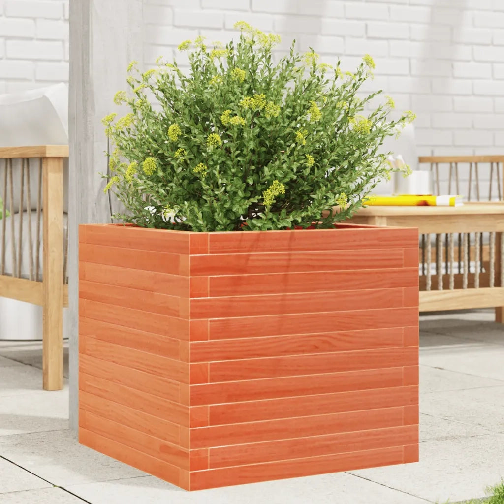 Fioriera Giardino Marrone Cera 50x50x45,5cm Legno Massello Pino 847245