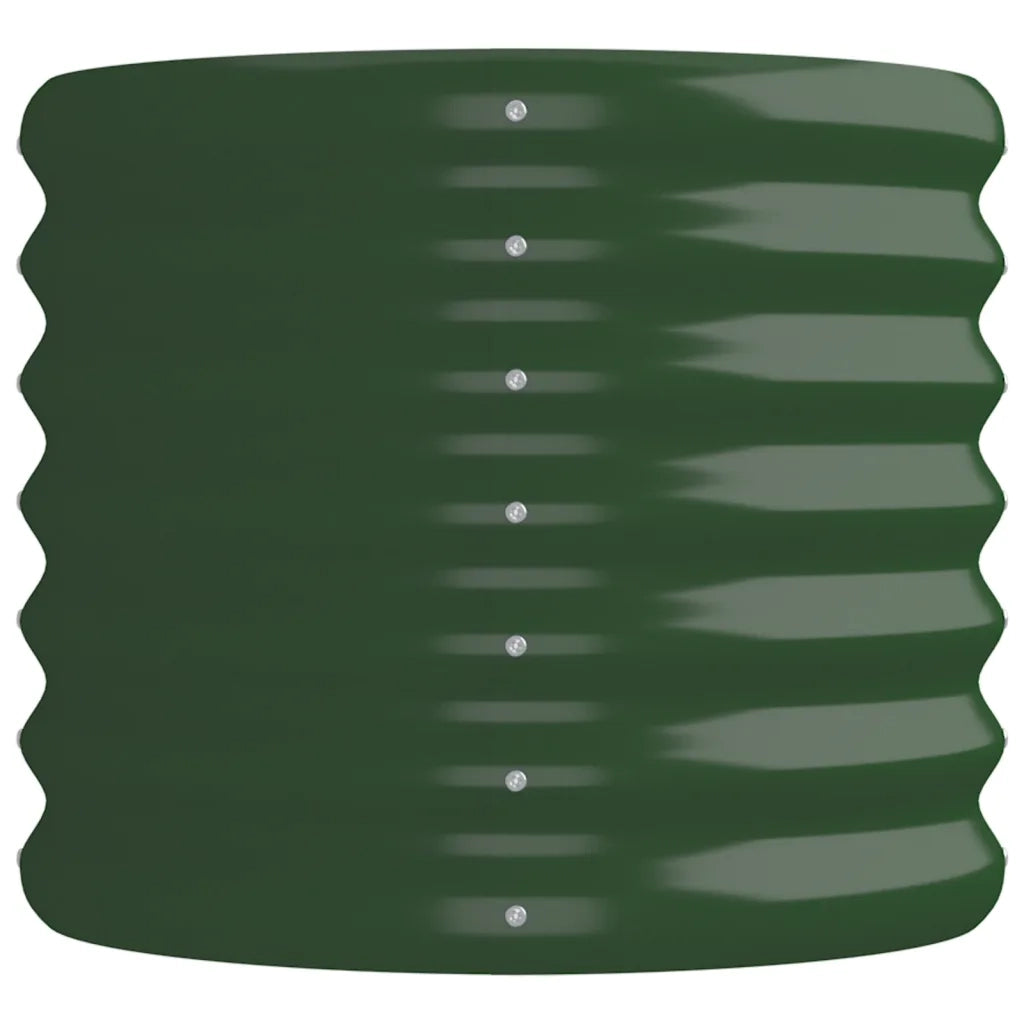 Letto Giardino Acciaio Verniciato a Polvere 152x40x36 cm Verde