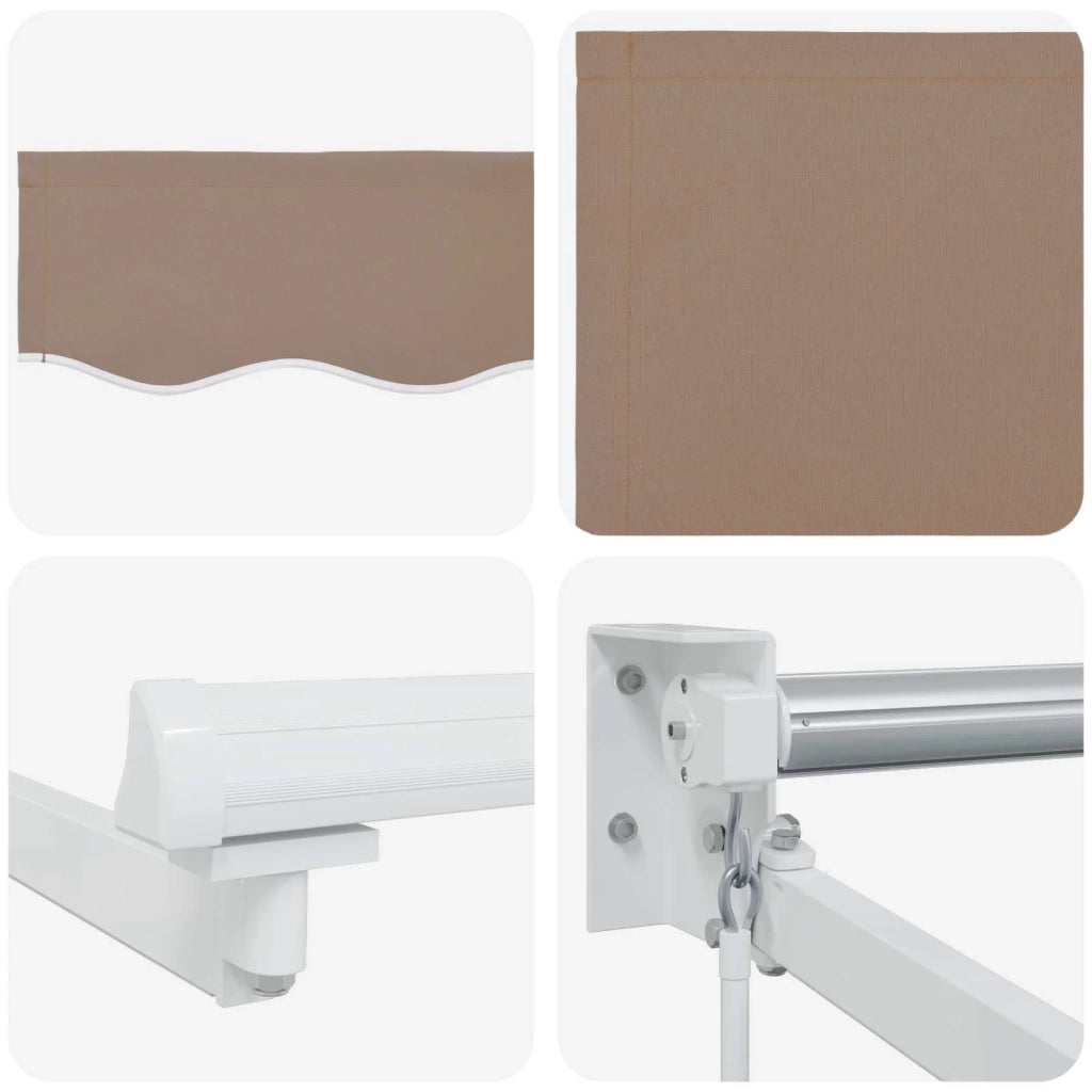 Tenda retrattile Tortora 3,5 x 2 m 100% Poliestere e Alluminio 3425690