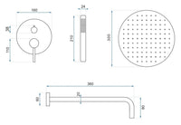 Set Doccia Da Incasso Rea Lungo White + Box