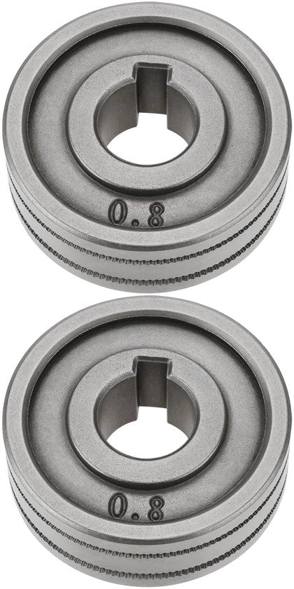 Ruote di alimentazione 30 mm - Rilievo a dente - Acciaio - 2 pezzi - Compatibile con MAG/MIG - Alimentazione antiscivolo liscia - Ruote per saldatura