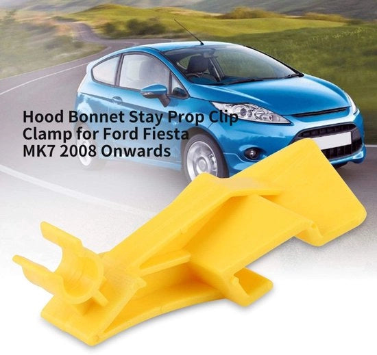 Clip di sostegno per cappotto - Adatto per MK7 2008+ - Materiale ABS - Giallo - Clip di alta qualità per aftermarket - Clip per cappotto motore