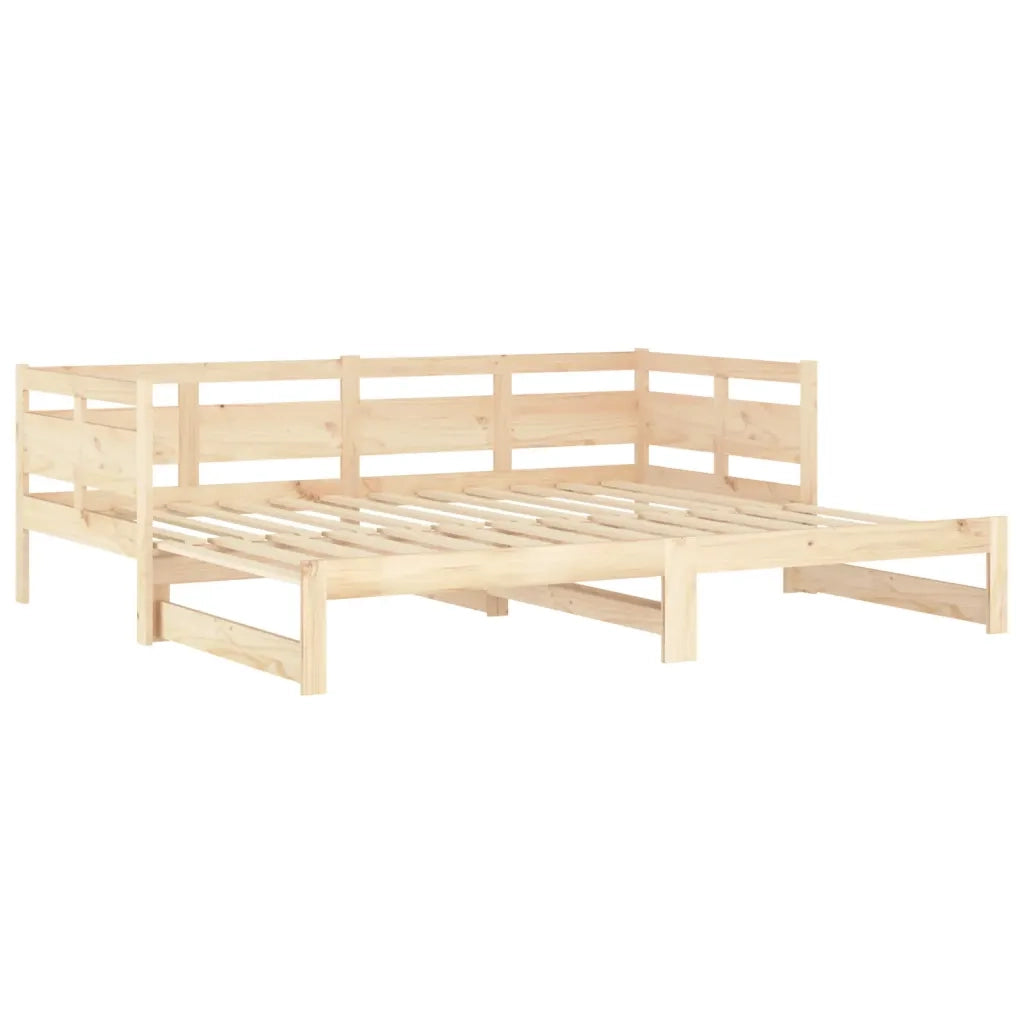 Dormeuse Estraibile in Legno Massello di Pino 2x(90x190) cm 820322