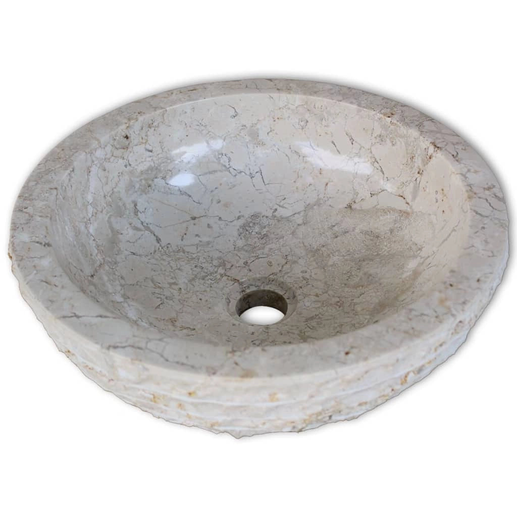 Lavabo in marmo diametro 40 cm colore crema 02_0002837