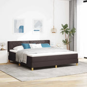 Letto a molle Marrone Scuro 200 x 180 cm Poliestere 3341373