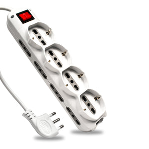 8 Prese 2p+T 10/16A Bipasso+4 Prese 10/16A Bipasso/Schuko con interruttore luminoso 250v ~ max: 3500W Cavo H05VV-F 3G1.0mmx1.5m Con Spina 16A 2P+T