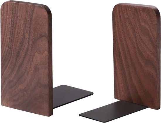 Sostegni Decorativi in Legno per Libri - Supporto per Libri Solido per Casa, Ufficio o Scuola - 13x10,8x8cm