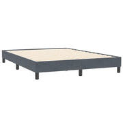 Letto matrimoniale | Letto per adulti | Giroletto senza Materasso Grigio Scuro 140x210 cm Velluto