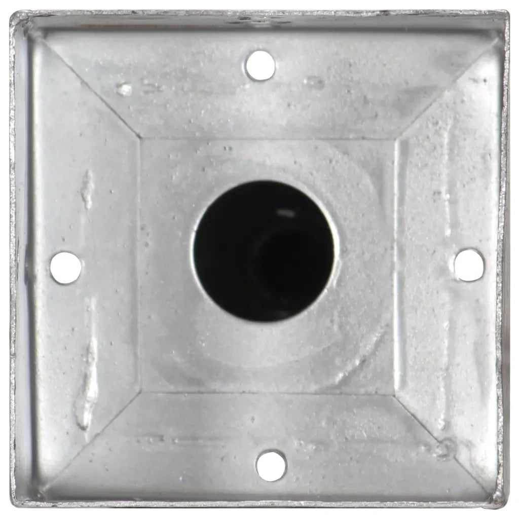 vidaXL Picchetti di Terra 2 pz Argento 12x12x56 cm in Acciaio Zincato