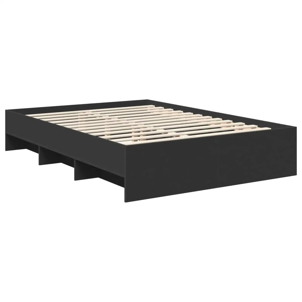 Struttura del letto Nero 140 x 200 cm Legno multistrato