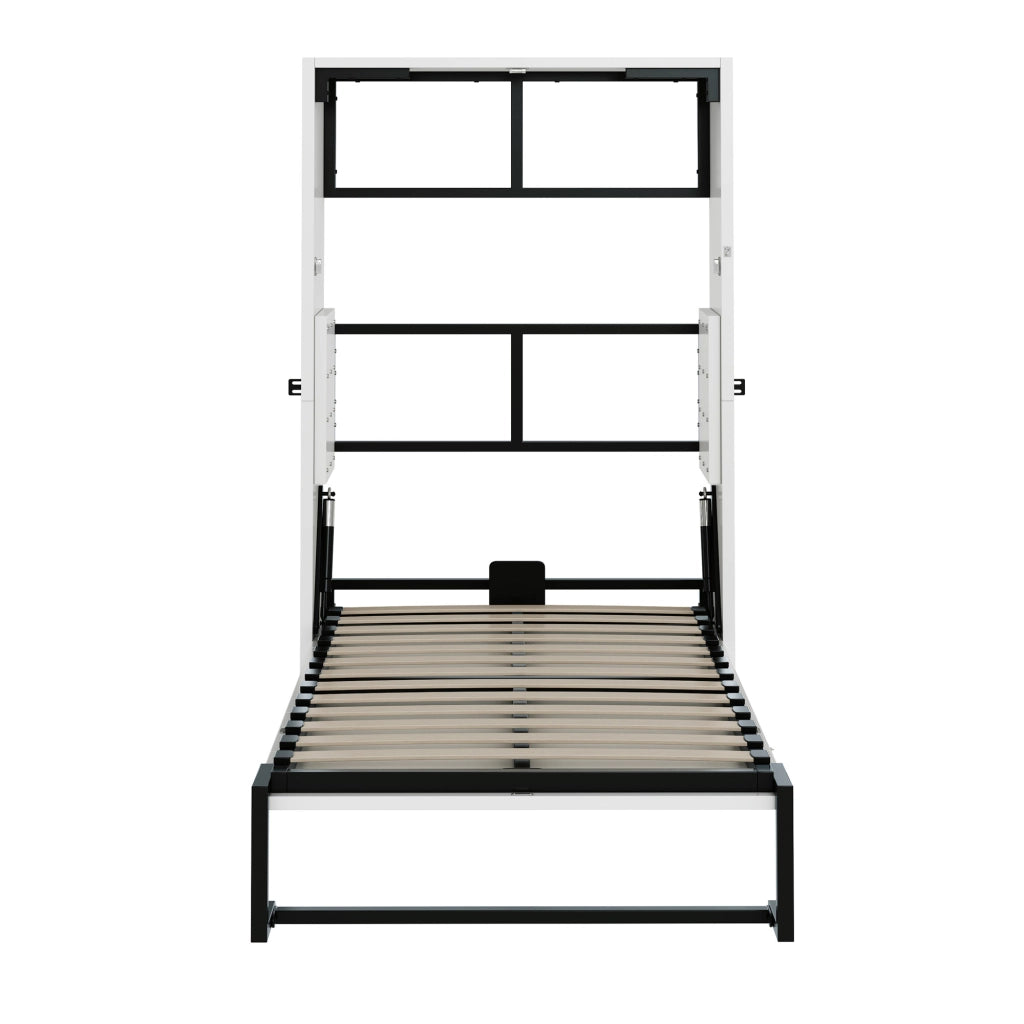 Piano a muro Murphy 90*200 telaio metallico e pannello in legno fissazione a chiave robusto silenzioso e multifunzionale
