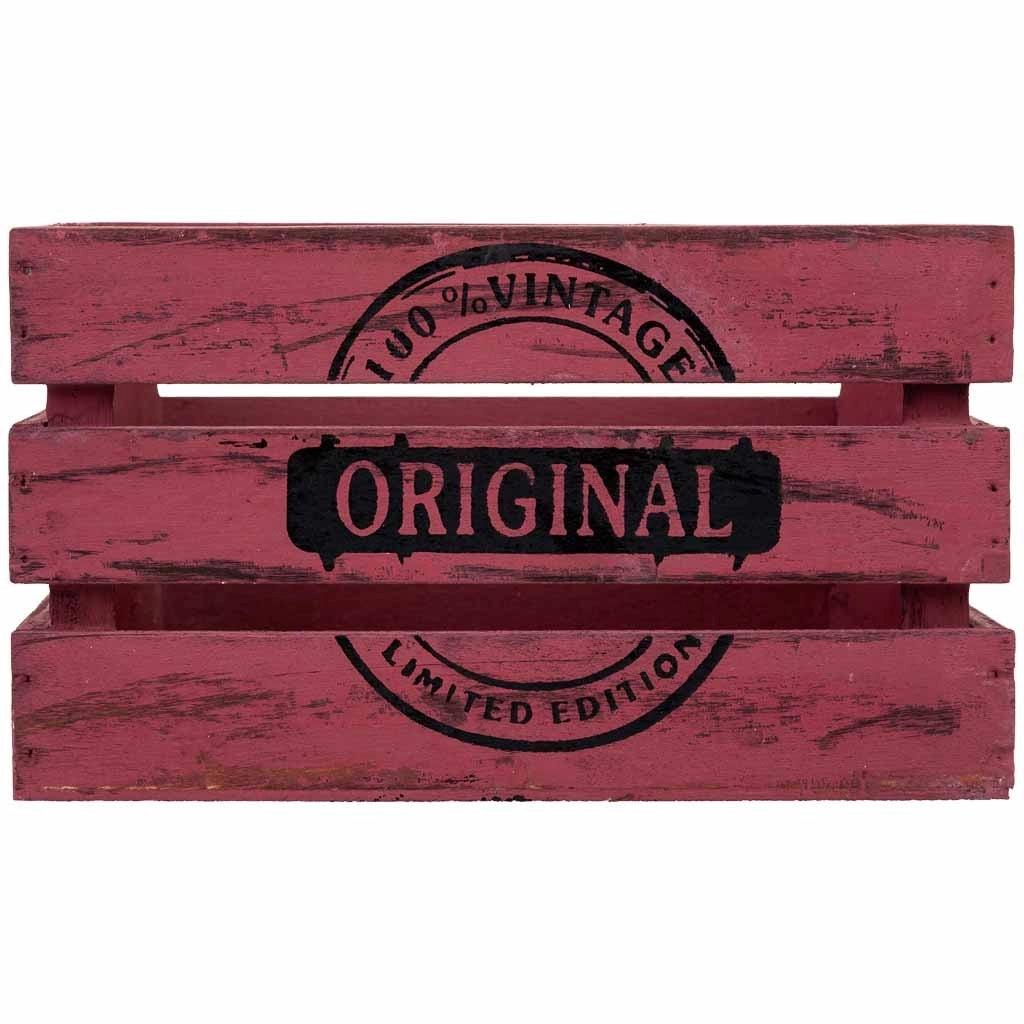 Cassetto in legno rosso 18x12x10h cm