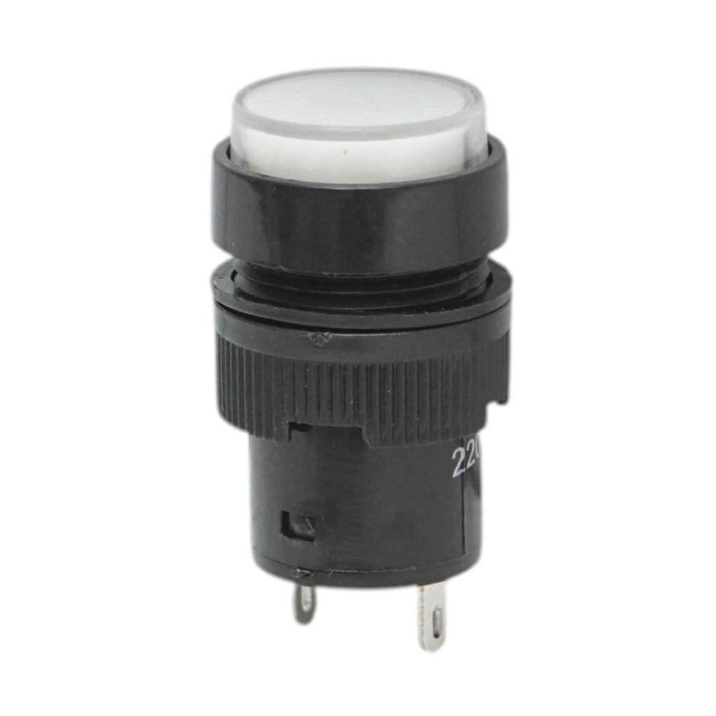 Indicatore di segnale industriale LED bianco 220V Ø 16mm Breckner Germany