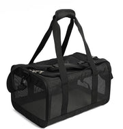 Borse per animali, grande borsa per spalle per animali domestici, doppia protezione, valigetta ripiegabile - nero