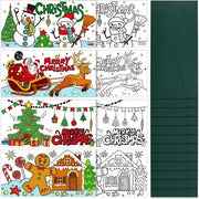 Set di cartoline natalizie 16 pezzi - Cartoline da colorare - Kit di attività per bambini - Con buste - Auguri natalizi unici - Carta 20 x 10 cm - Cartoline di augurio