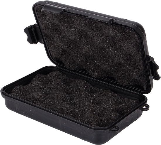 Scatola di sopravvivenza shockresistente, impermeabile e a prova di pressione per attività all'aperto - campeggio e pesca - Nero - Stile morbido - Alta qualità - Nuova collezione