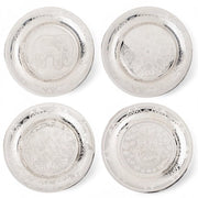 Set di 4 Bordini Decorativi in Acciaio Inossidabile - Argento - Motivi Orientali/Indiani - Decorazione - Mini Bordini - Sostegni
