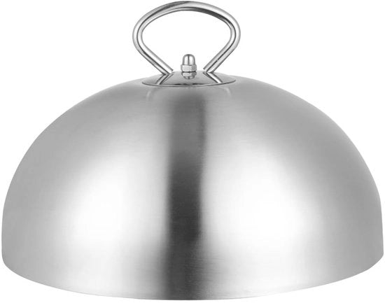 Coperchio RVS per Teppanyaki - 26cm - Ideale per Grill e Cucina - Dotato di Maniglia per Maggiore Comodità - Per Grillare e Cucinare - Copertura Perfetta per...