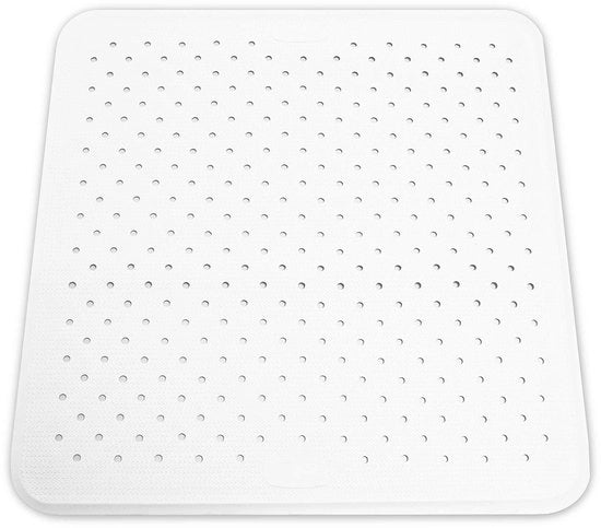 Pavimento antiscivolo - Prevenzione muffa - Bianco - Gomma naturale - Ideale per docce e bagni - 43 x 43 cm