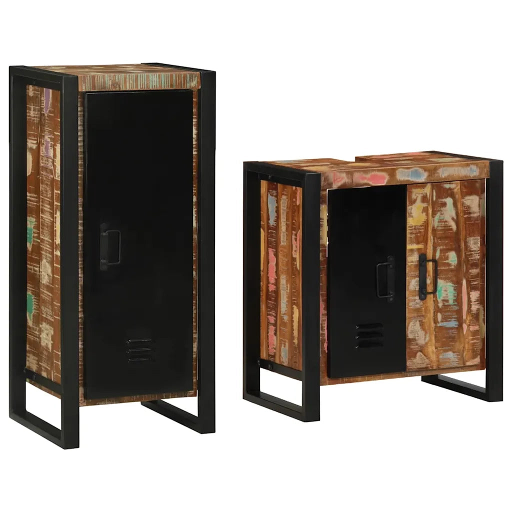 Set di mobili per il bagno 2 pcs Legno Recuperato Massello 3305605
