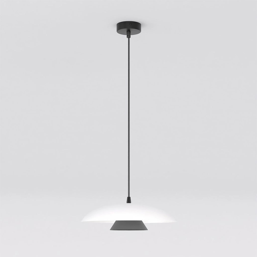 Lampada a sospensione Babel in acciaio bianco e nero