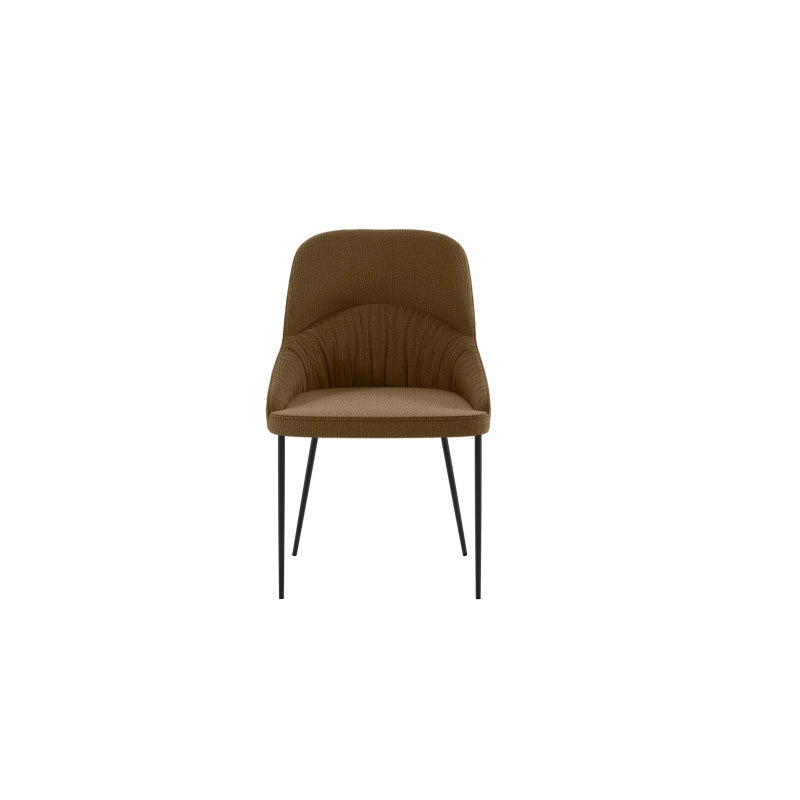 Sedia rivestita in tessuto easy-clean Gambe in metallo verniciato Nero Ginevra 54cm X 63cm H 89cm Stones