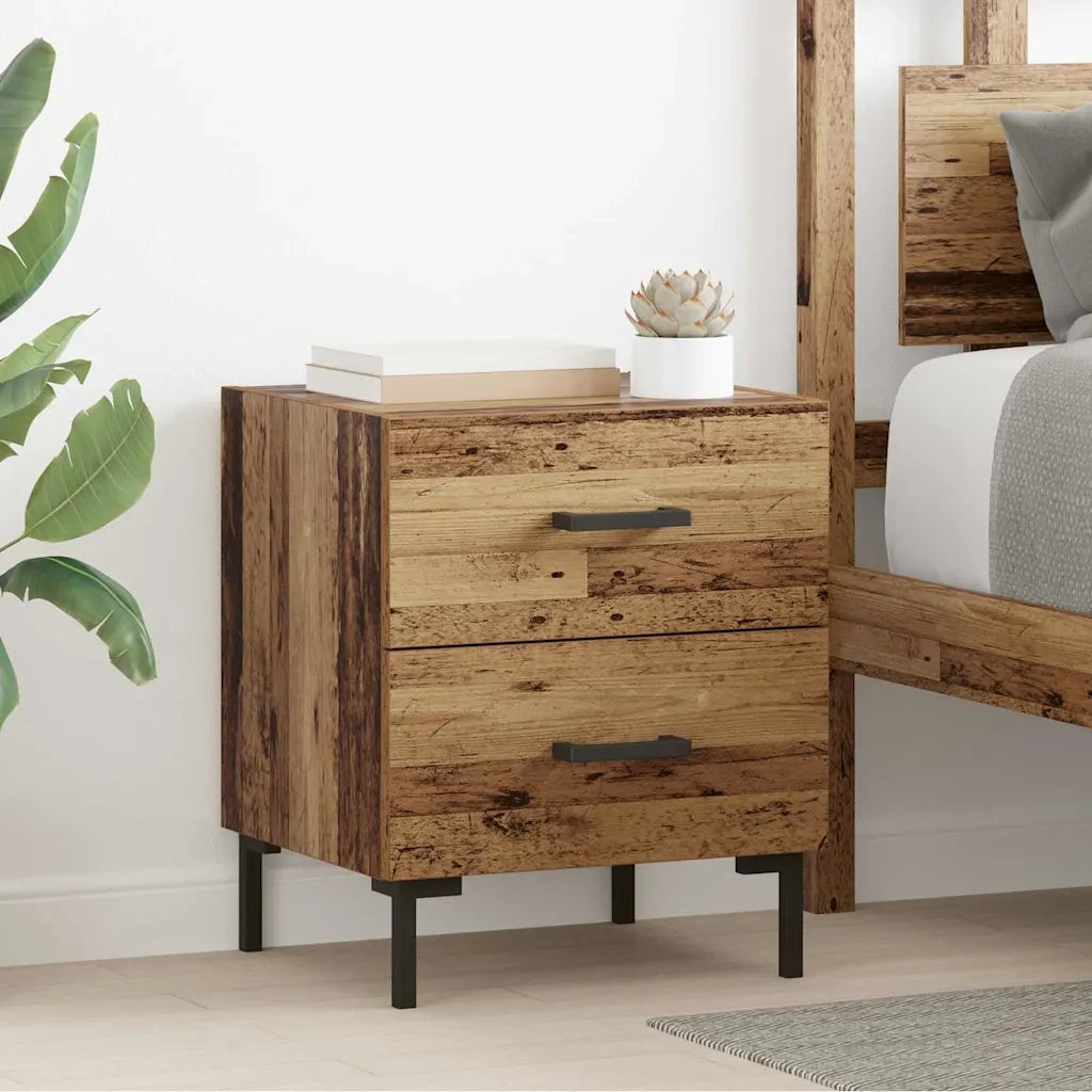 Armadio da Notte 2 pcs Legno vecchio 40 x 35 x 47,5 cm 882014